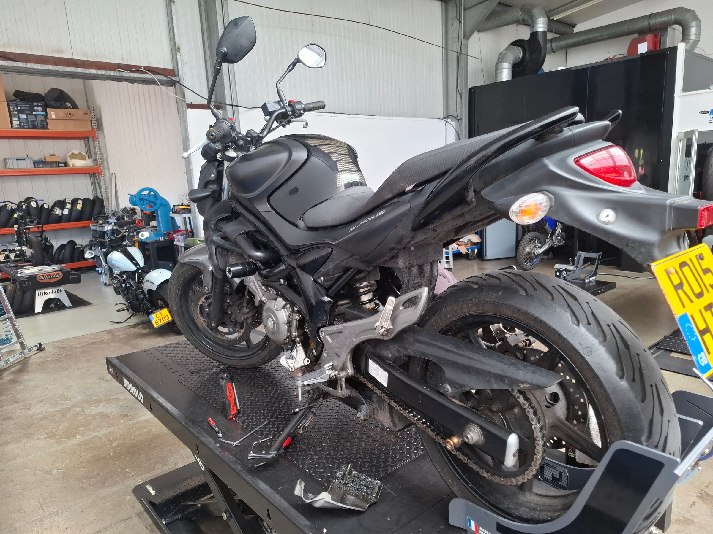 The Gladius on the workbench