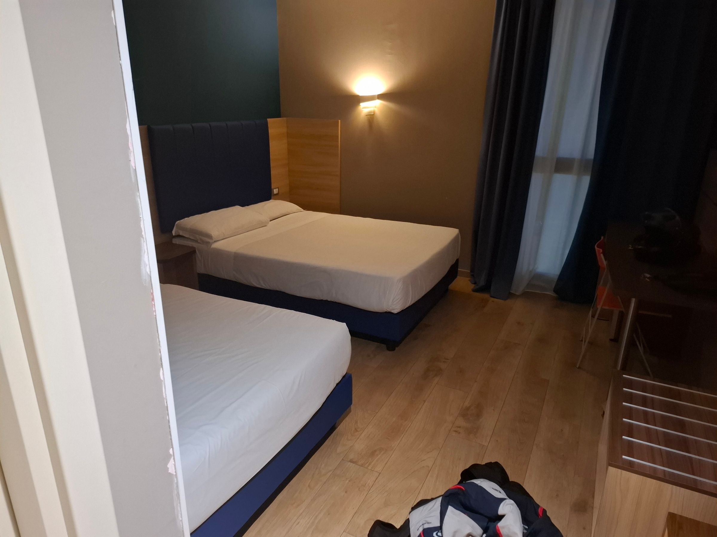 My hotel room at the Idea Hotel Milan San Siro