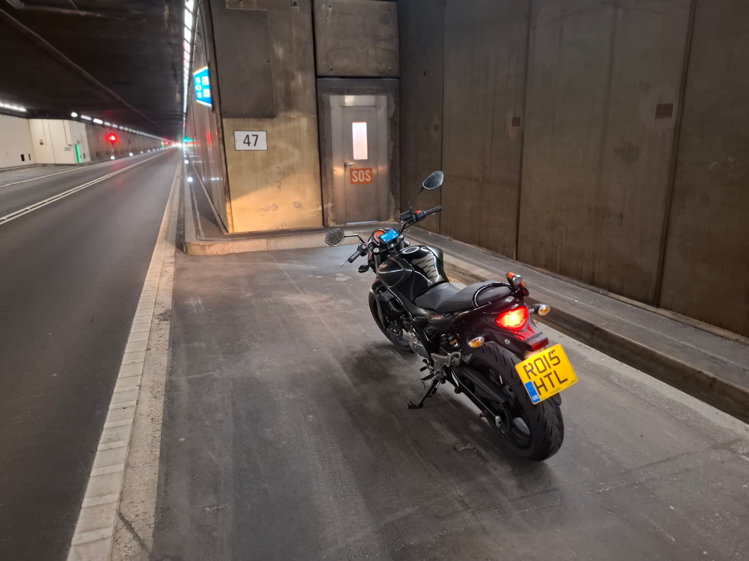 The Gladius sitting in a Swiss mountain tunnel